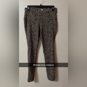 MICHAEL Michael Kors Tan and Black Leopard Print pants